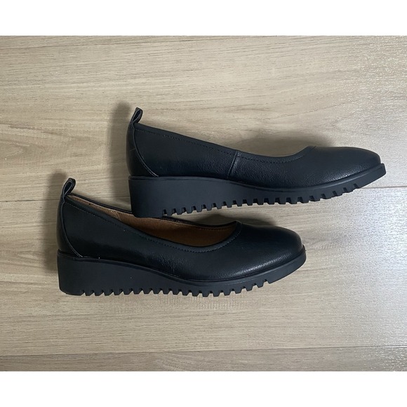 Eurosoft‎ Darcie Slip On Casual Wedge Black Loafer Shoes Women's Size 8 - Picture 3 of 9